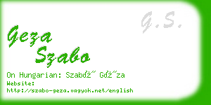 geza szabo business card